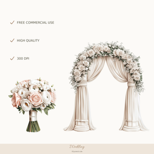 Wedding Champagne White – kommerzielle Nutzung und 300 DPI