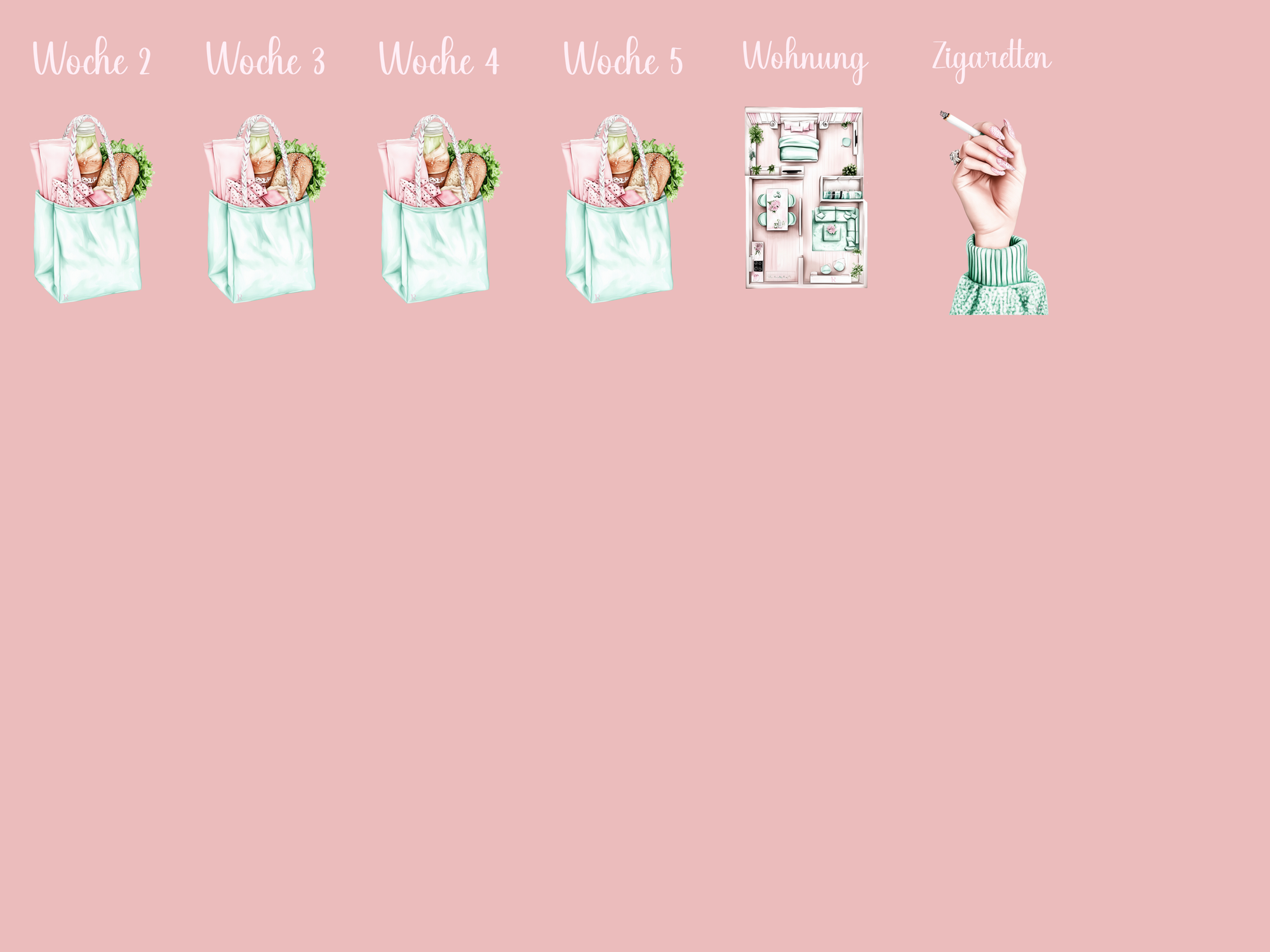 Bedruckte Zippertaschen Design Pastell