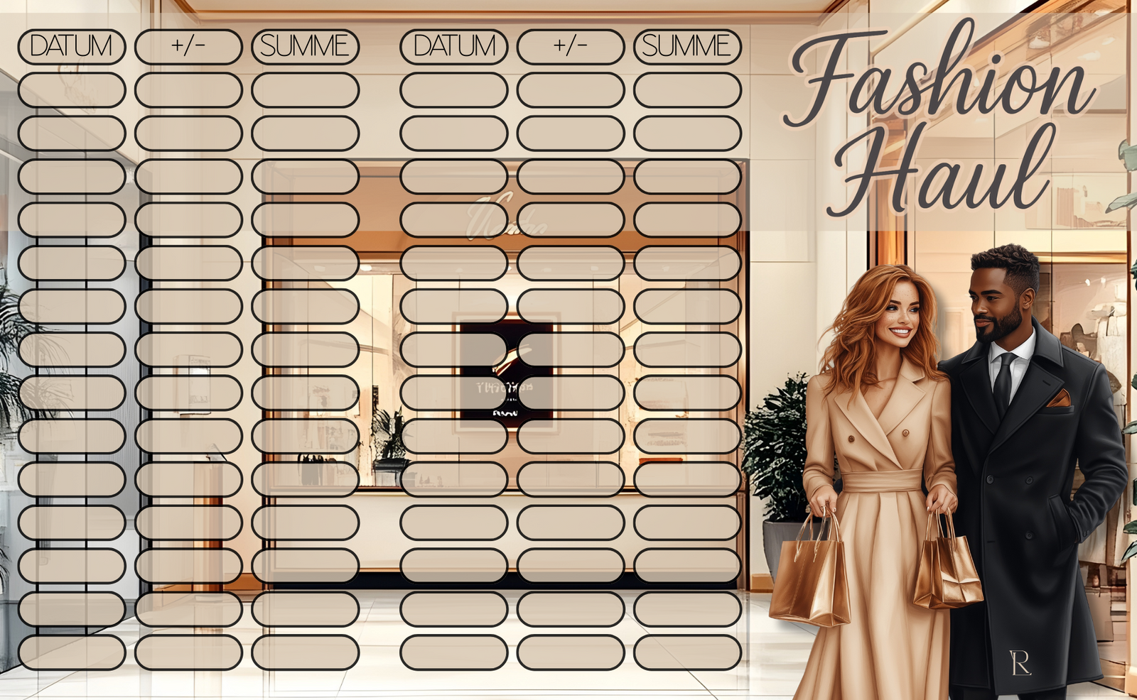 Fashion Haul - 3er Klappkarte - selbstgedruckt