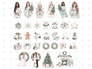 Merry Christmas Pastell - Clipart Bundle