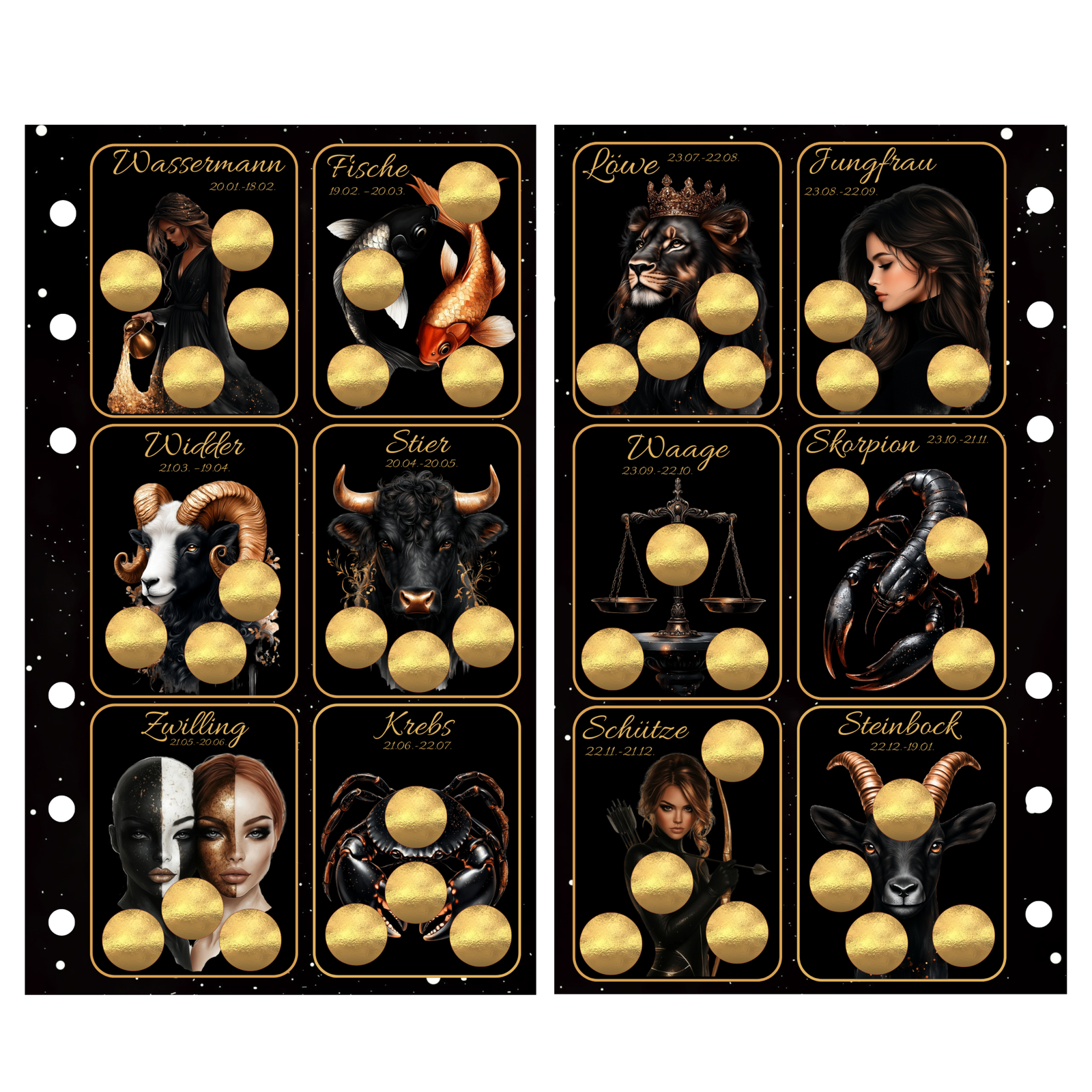 Sternzeichen Mini Jahreschallenge - Einheftchallenge