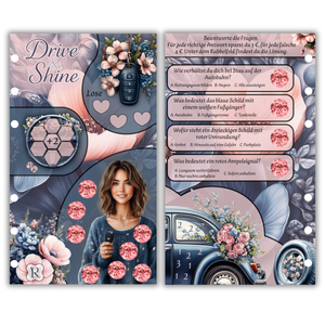 Auto Bundle - 3er Klappkarte - Einheftchallenge - bedruckte Zippertasche - Tracker