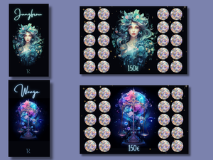 Sternzeichen - 3er Klappkarte - Rubbelchallenge