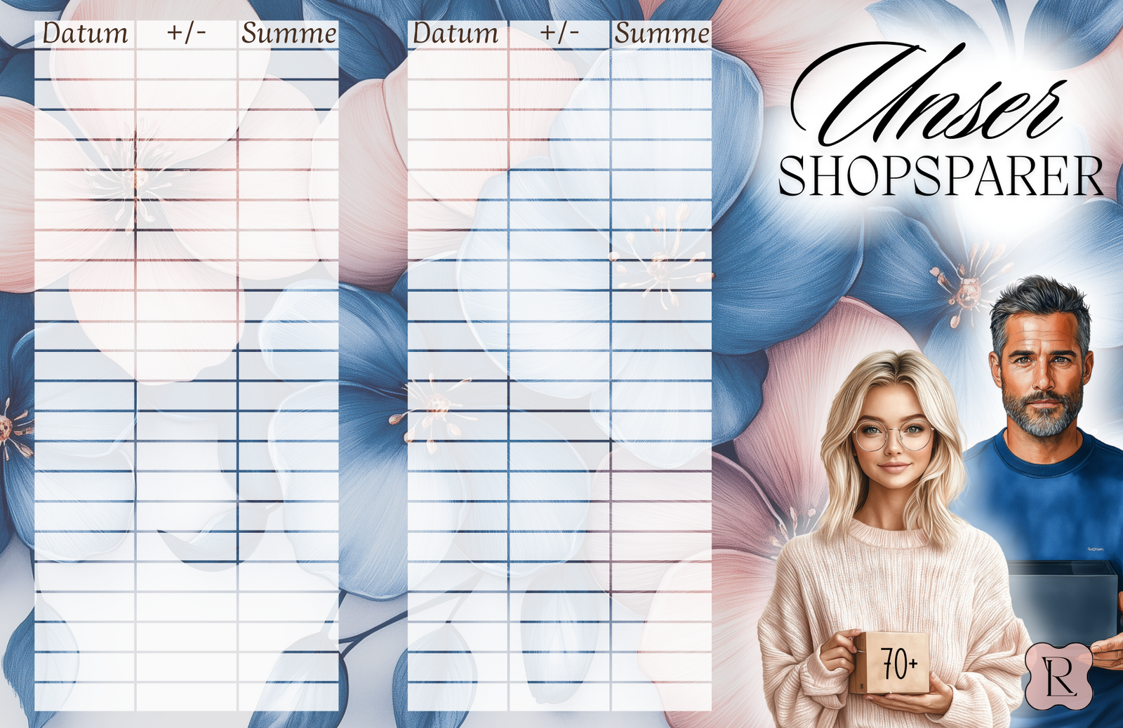 Unser Shopsparer - 3er Klappkarte