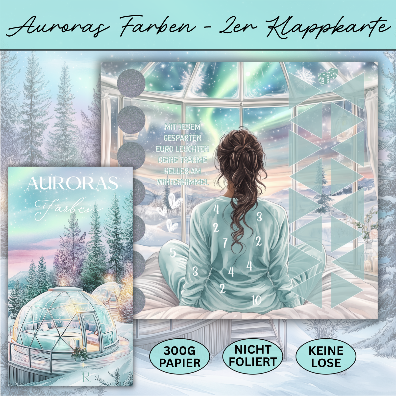 Auroras Farben - 2er Klappkarte