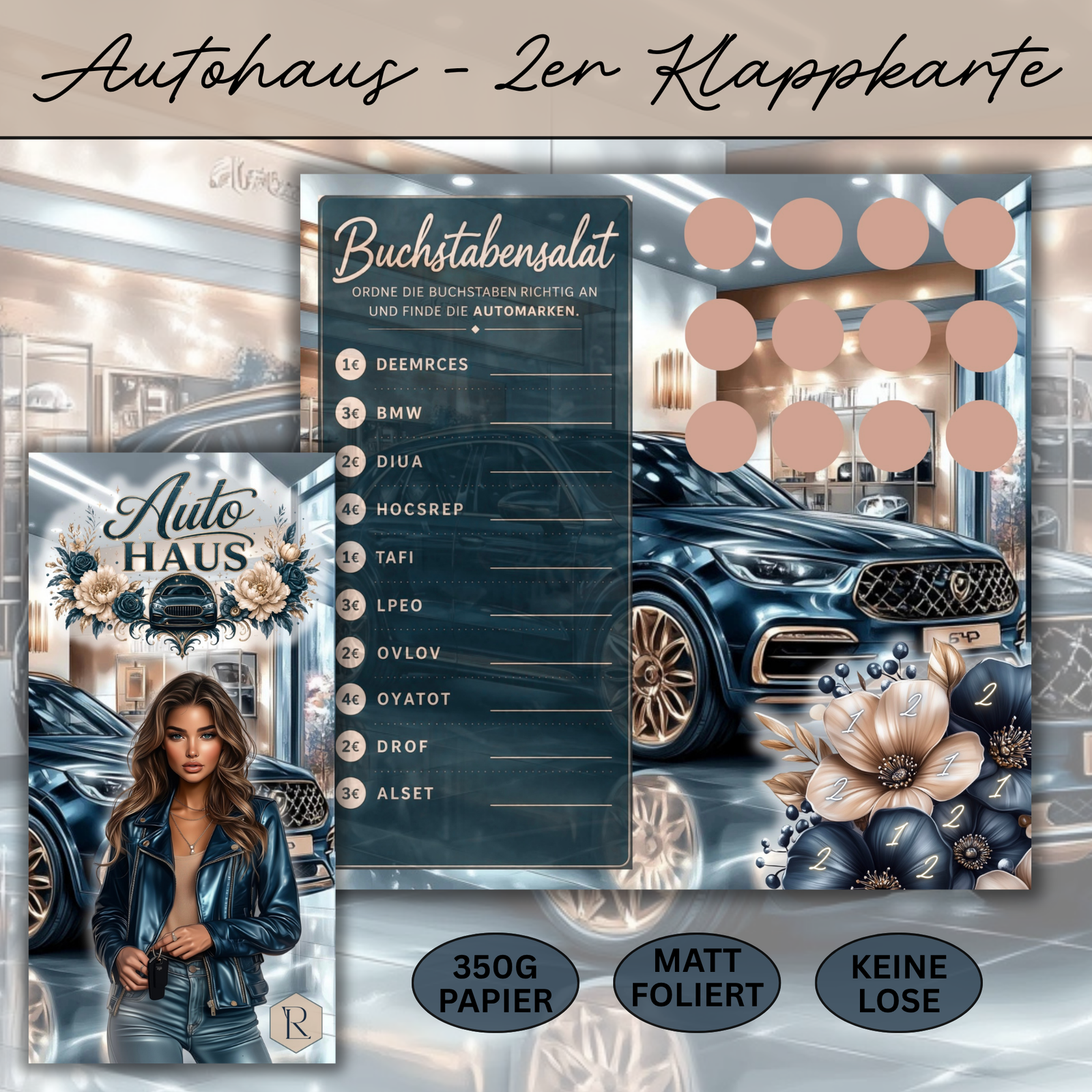 Autohaus - 2er Klappkarte
