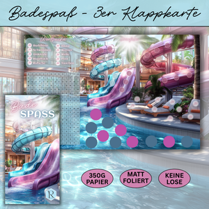 Badespaß - 3er Klappkarte