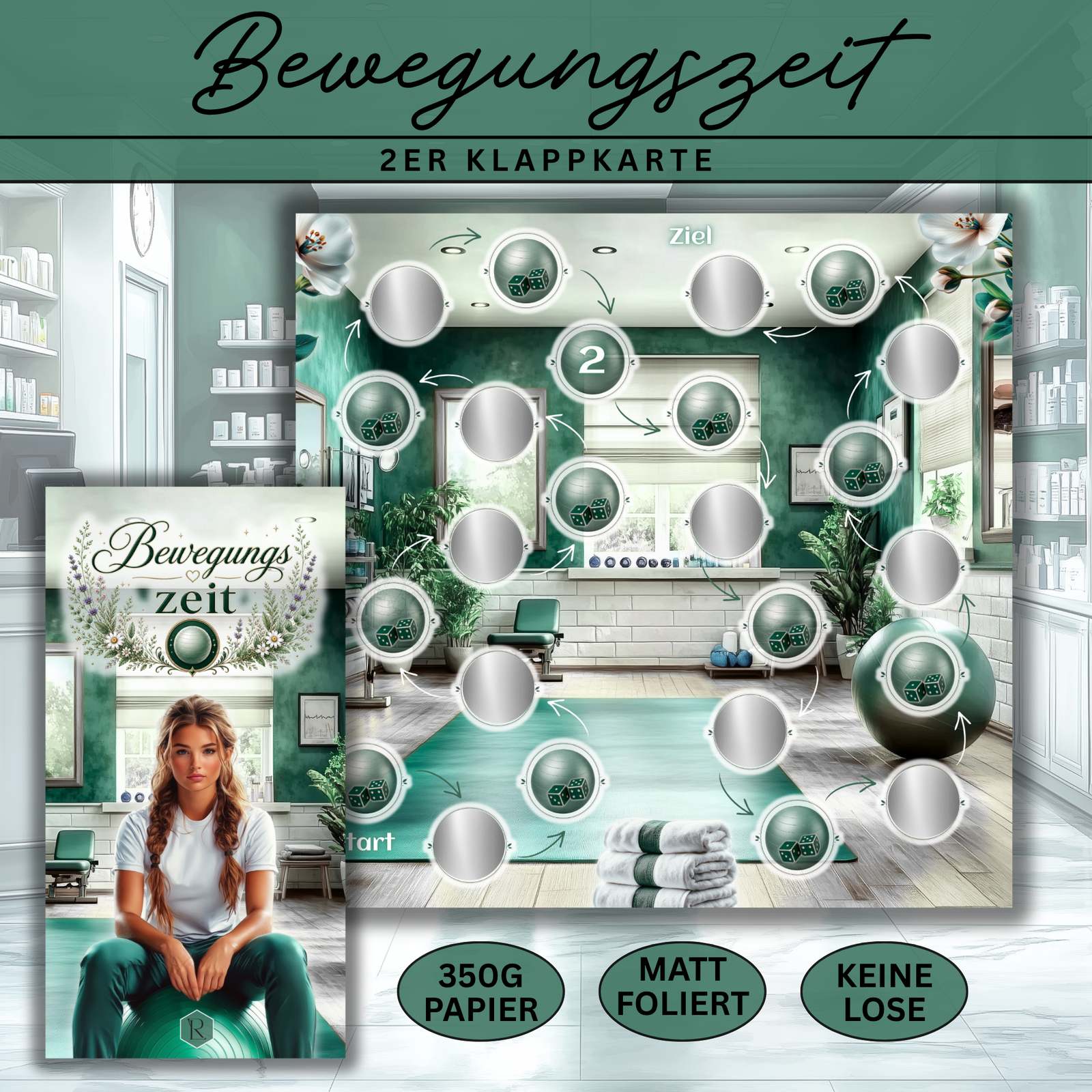 Bewegungszeit - 2er Klappkarte