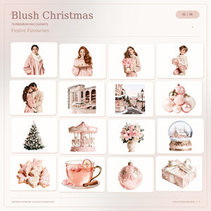 Blush Christmas clipart preview 1