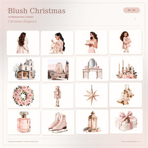 Blush Christmas clipart preview 2