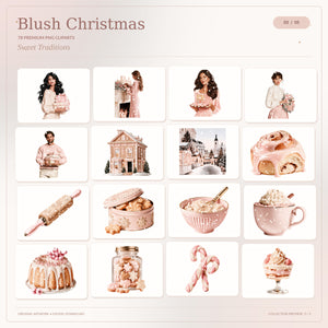 Blush Christmas clipart preview 3