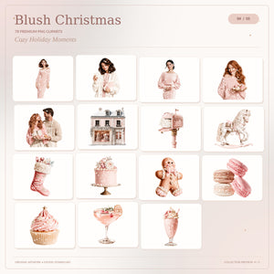Blush Christmas clipart preview 4