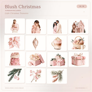Blush Christmas clipart preview 5