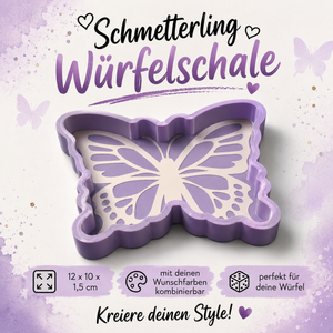 Schmetterlings-Würfelschale