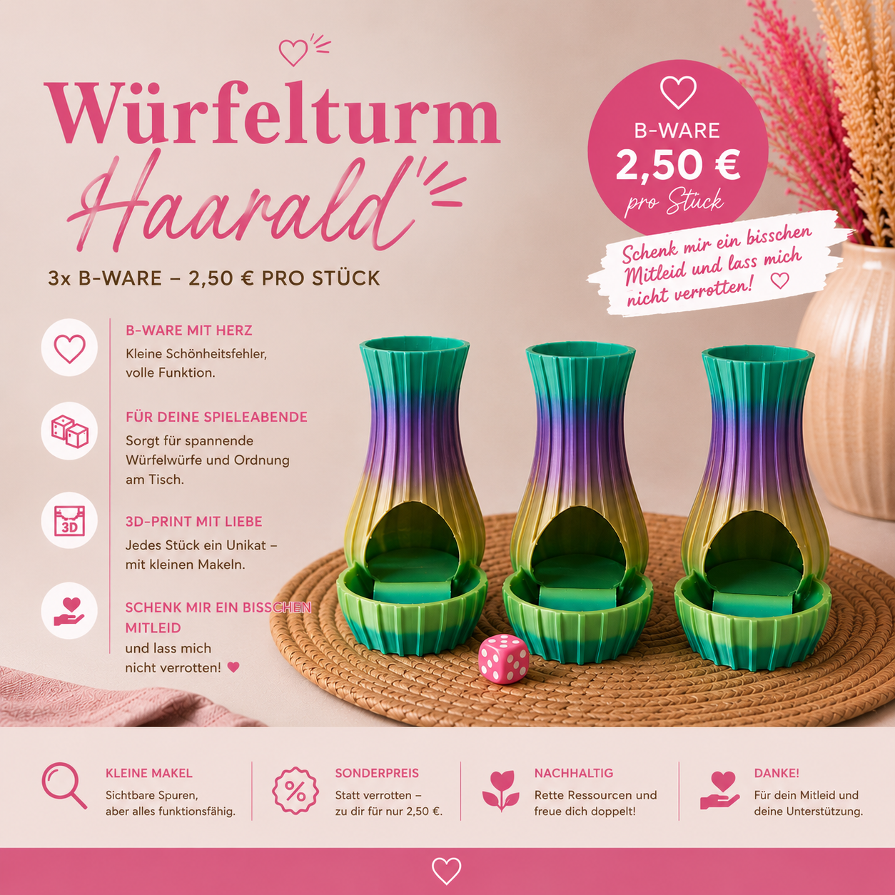 Würfelturm Haarald – B Ware