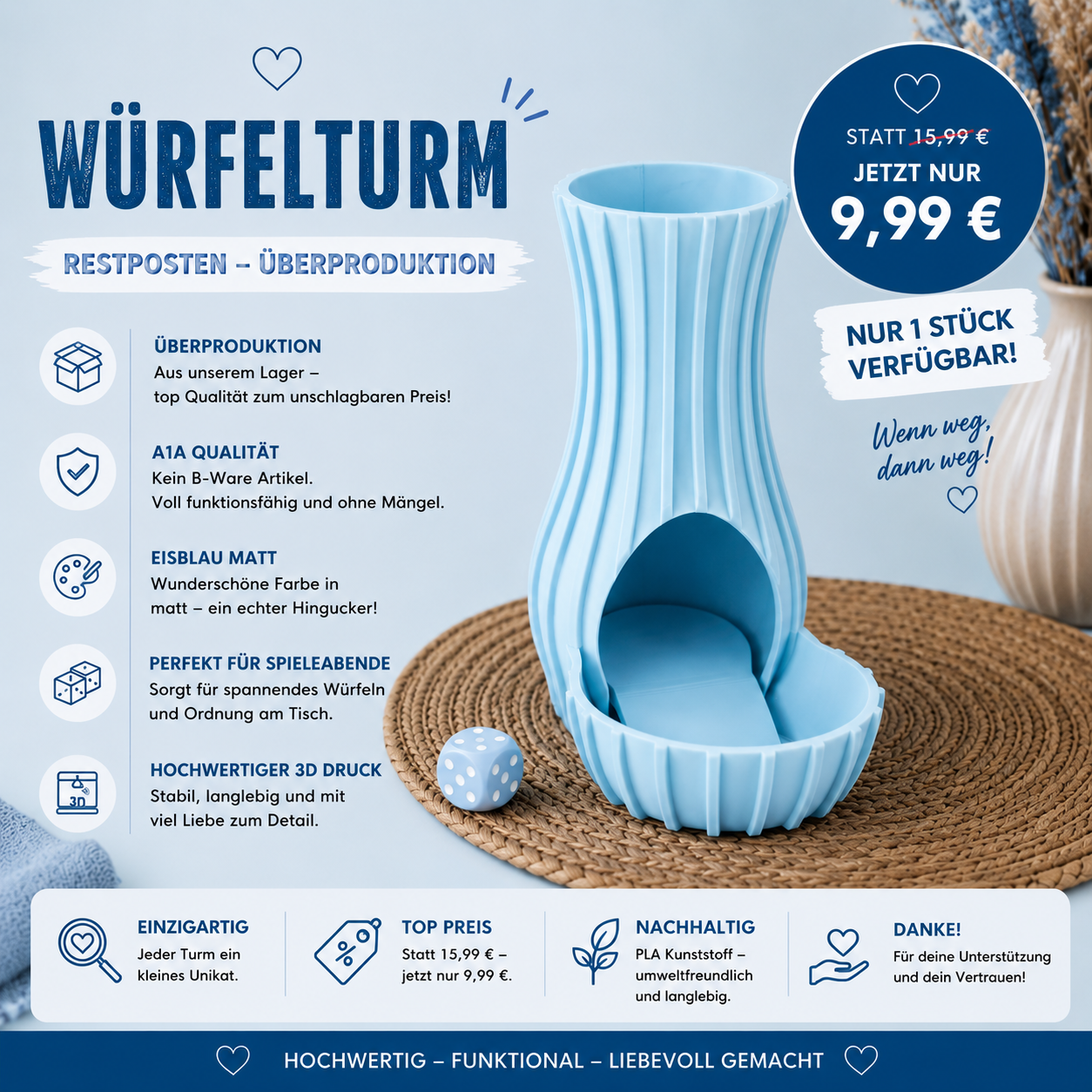 Würfelturm – Restposten