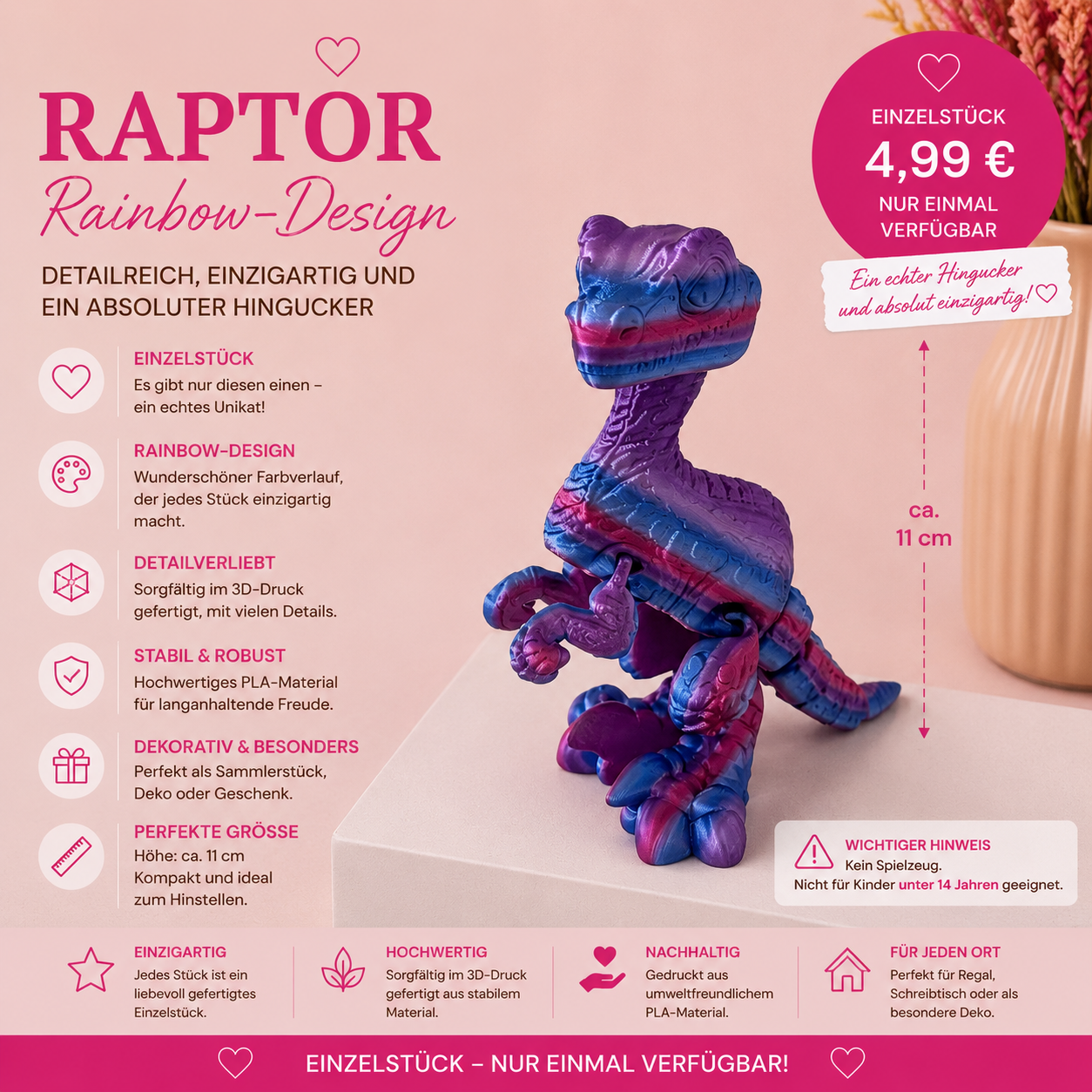 Raptor Rainbow – Einzelstück