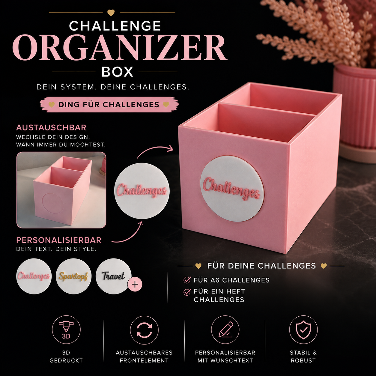 CHALLENGE ORGANIZER BOX – Dein System für deine Challenges