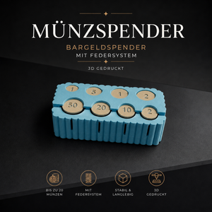 MÜNZSPENDER – BARGELDSPENDER MIT FEDERSYSTEM