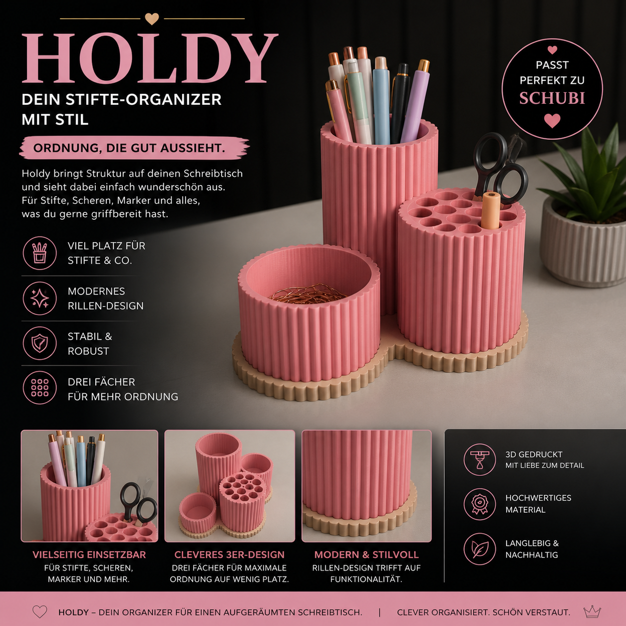 HOLDY – Dein Stifte Organizer mit Stil