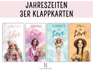 Jahreszeiten - 3er Klappkarte - Rubbelchallenge