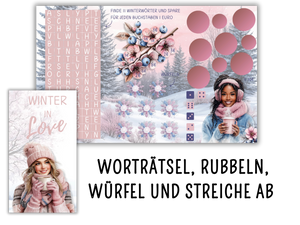 Jahreszeiten - 3er Klappkarte - Rubbelchallenge