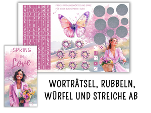 Jahreszeiten - 3er Klappkarte - Rubbelchallenge