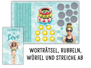 Jahreszeiten - 3er Klappkarte - Rubbelchallenge