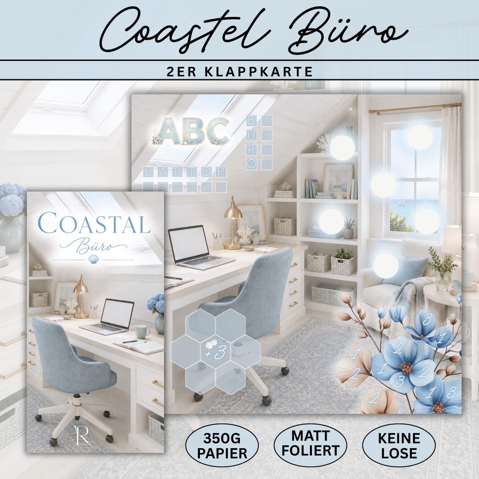 Coastel Büro - 2er Klappkarte