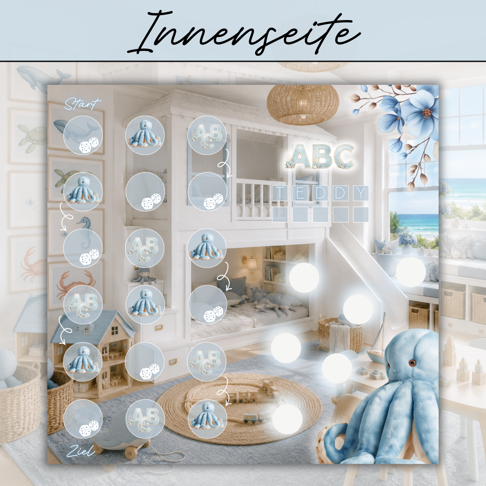 Coastel Kinderzimmer - 2er Klappkarte