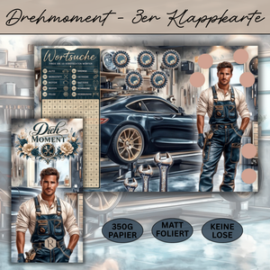 Drehmoment - 3er Klappkarte