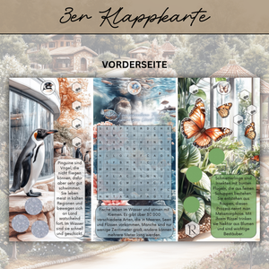 Ein Tag im Zoo - Einheft + 3er Klappkarte