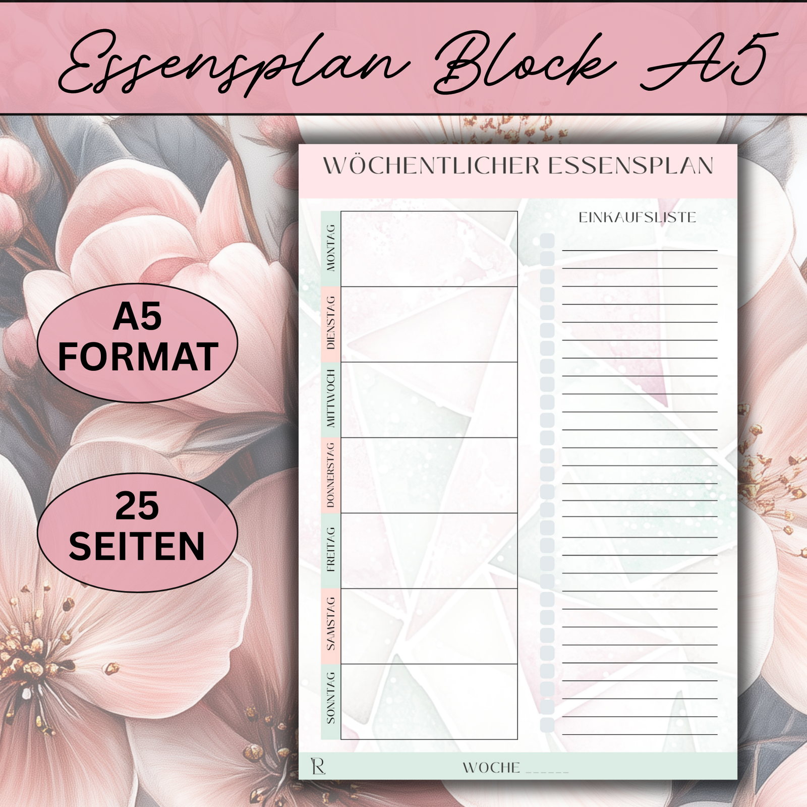 Essensplan Block