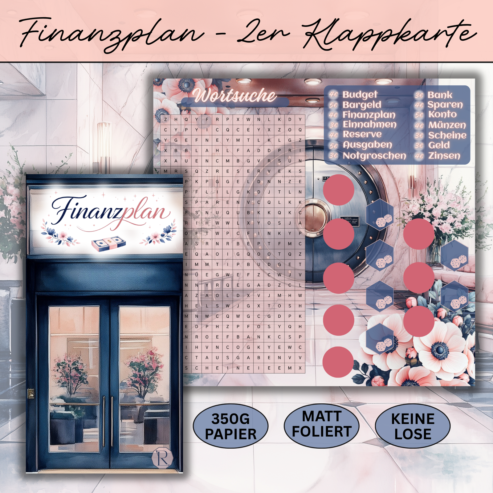 Finanzplan - 2er Klappkarte