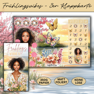 Frühlingsvibes - 3er Klappkarte