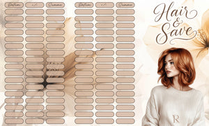 Hair & Save - 3er Klappkarte - selbstgedruckt