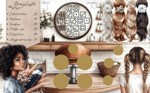 Hair & Save - 3er Klappkarte - selbstgedruckt