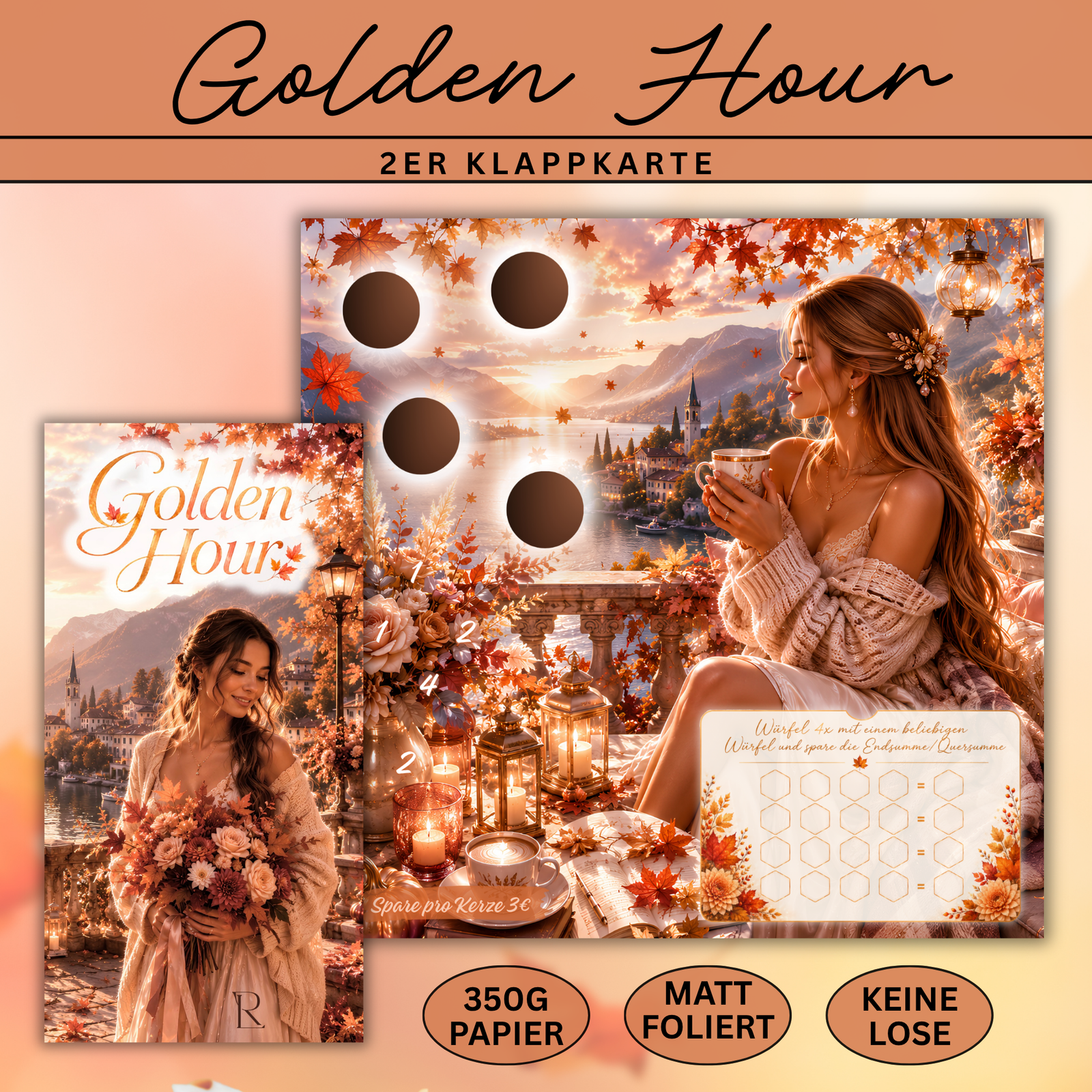 Golden Hour - 2er Klappkarte