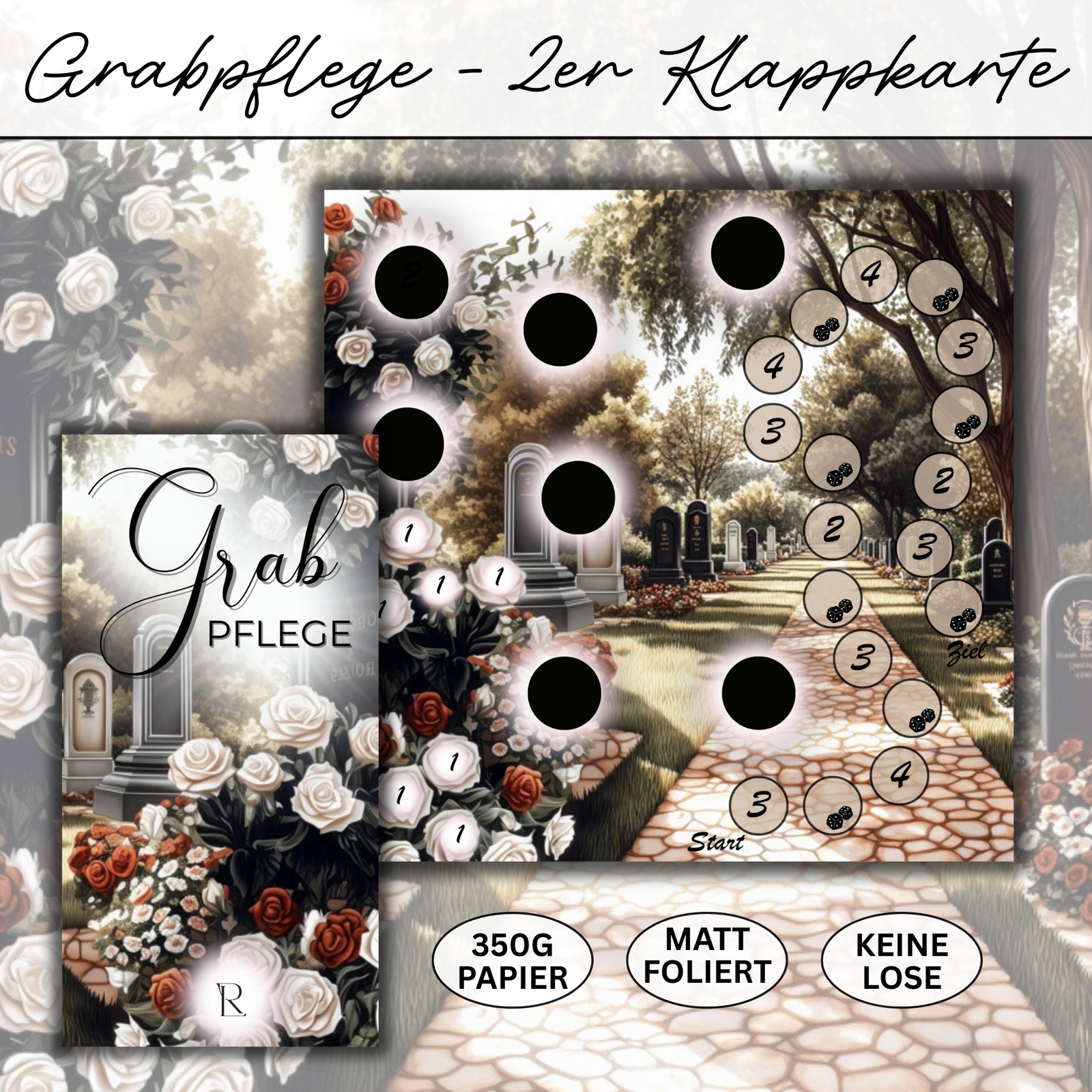 Grabpflege - 2er Klappkarte