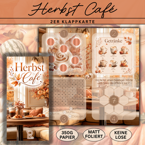 Herbst Café - 2er Klappkarte