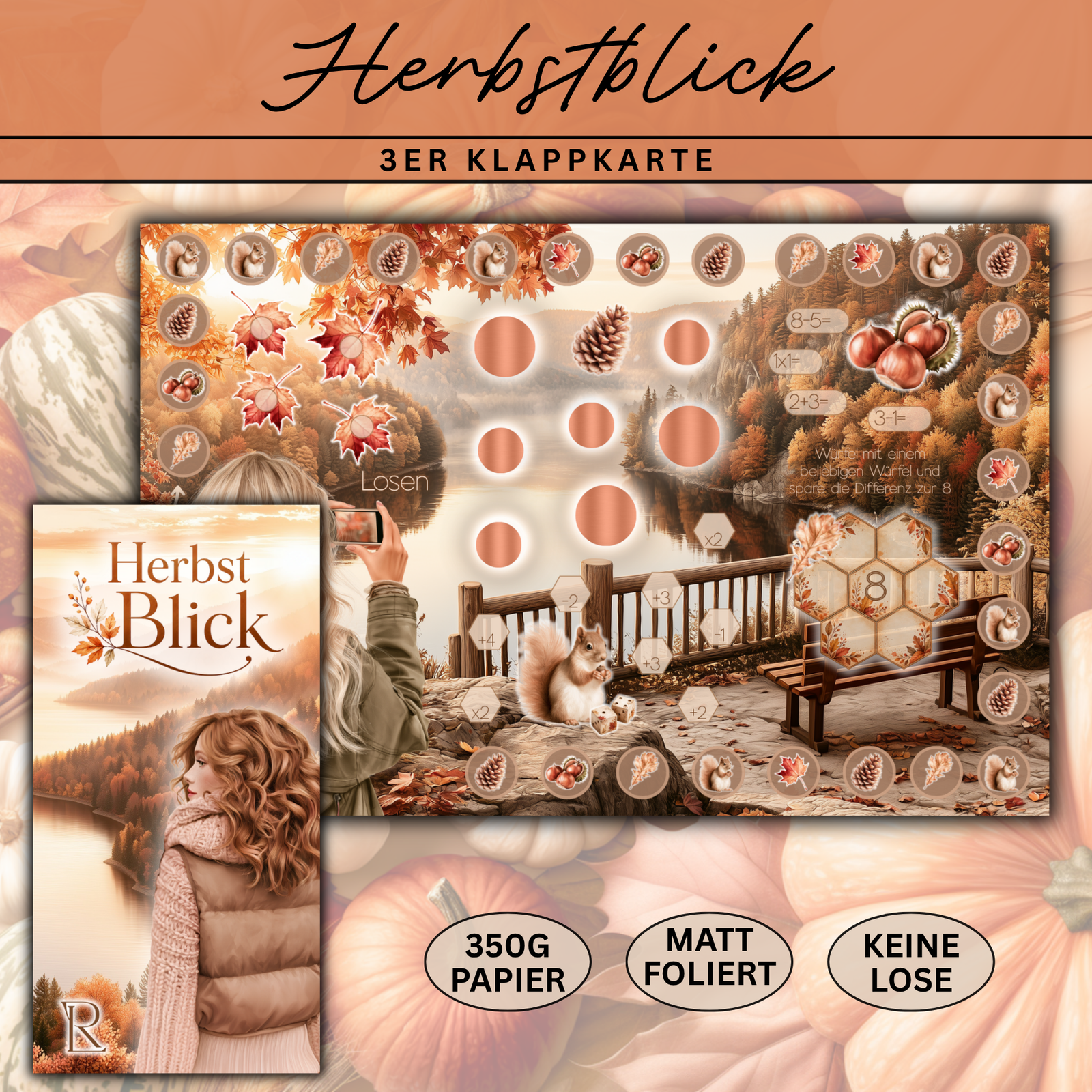 Herbstblick  - 3er Klappkarte