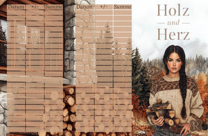 Holz und Herz - 3er Klappkarte
