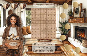 Holz und Herz - 3er Klappkarte