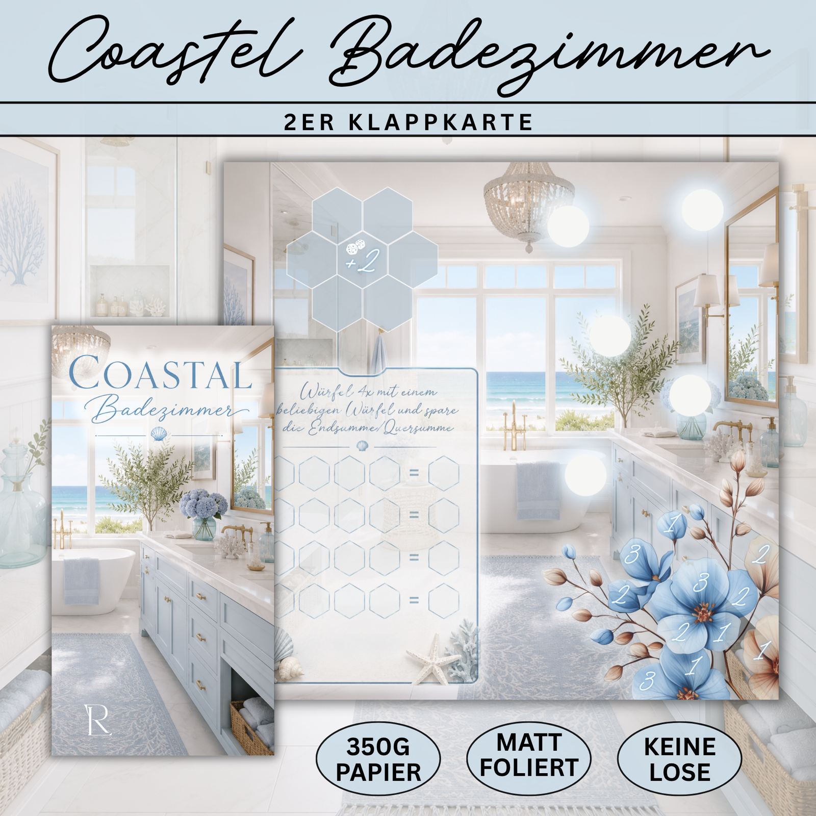 Coastel Badezimmer - 2er Klappkarte