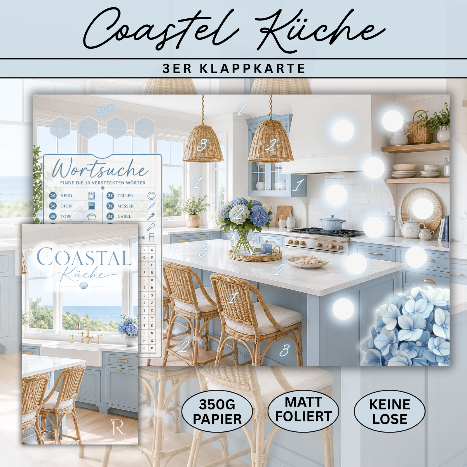 Coastel Küche - 3er Klappkarte