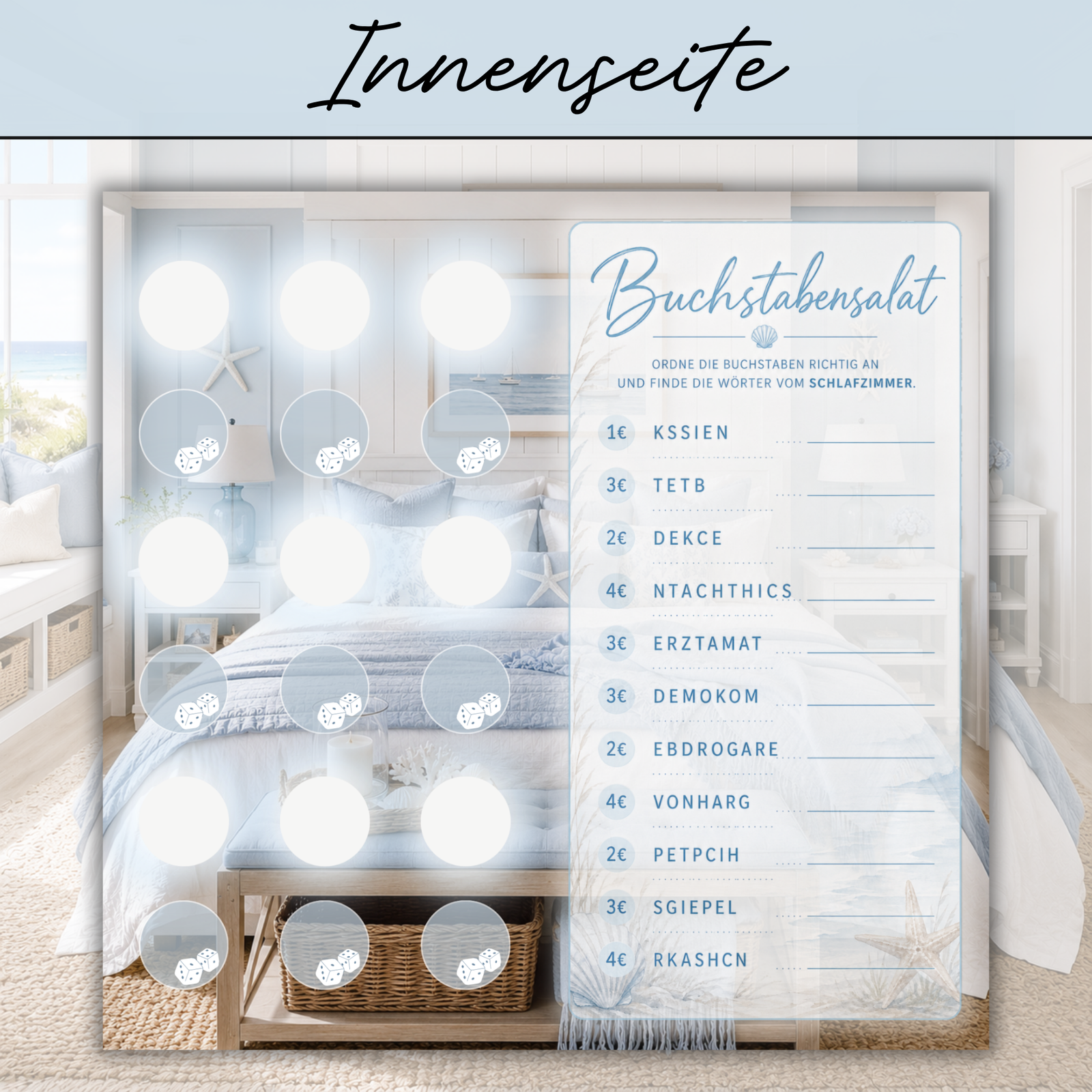 Coastel Schlafzimmer - 2er Klappkarte