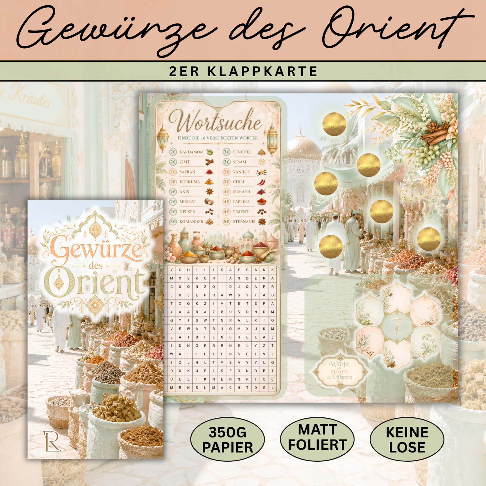 Gewürze des Orient - 2er Klappkarte