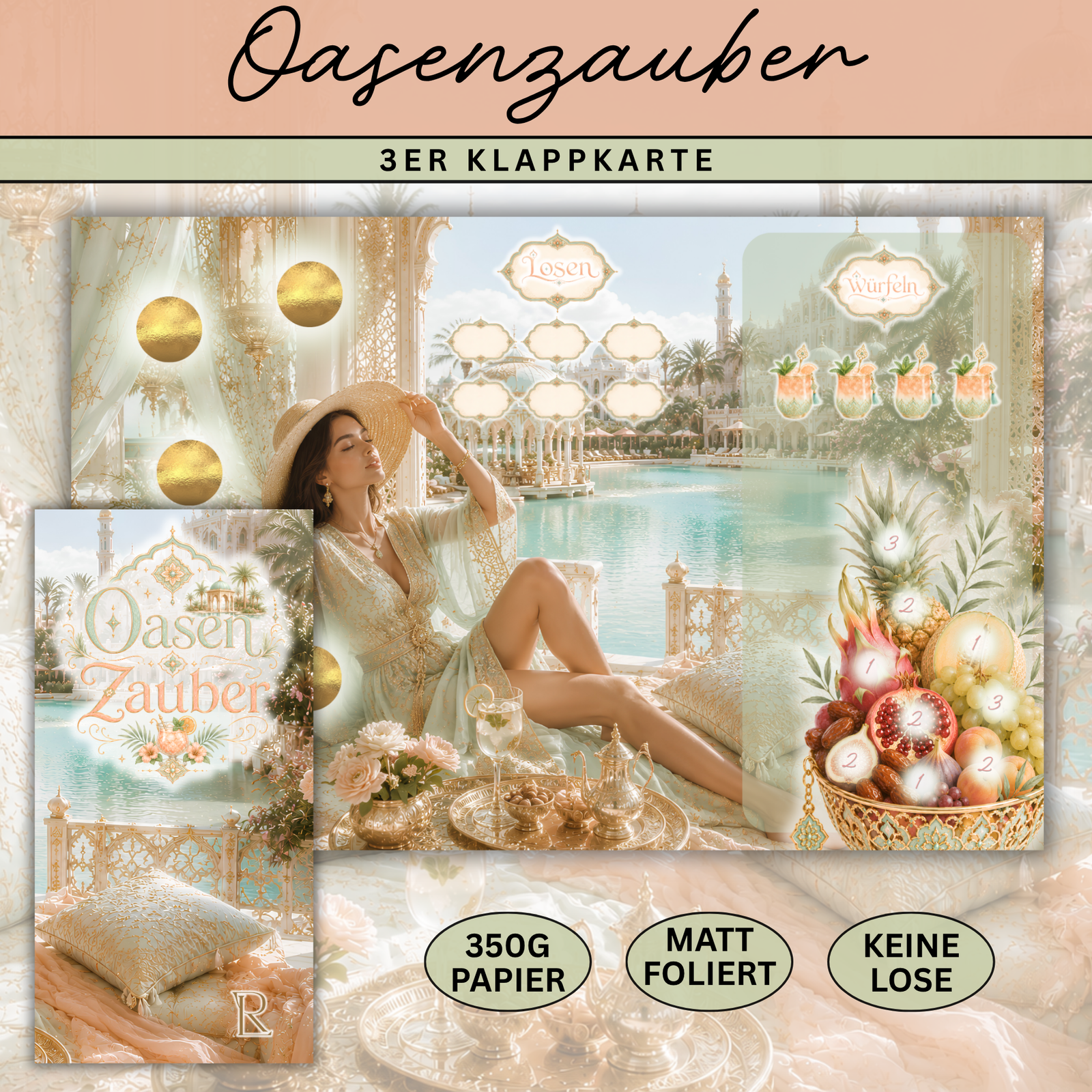 Oasenzauber - 3er Klappkarte