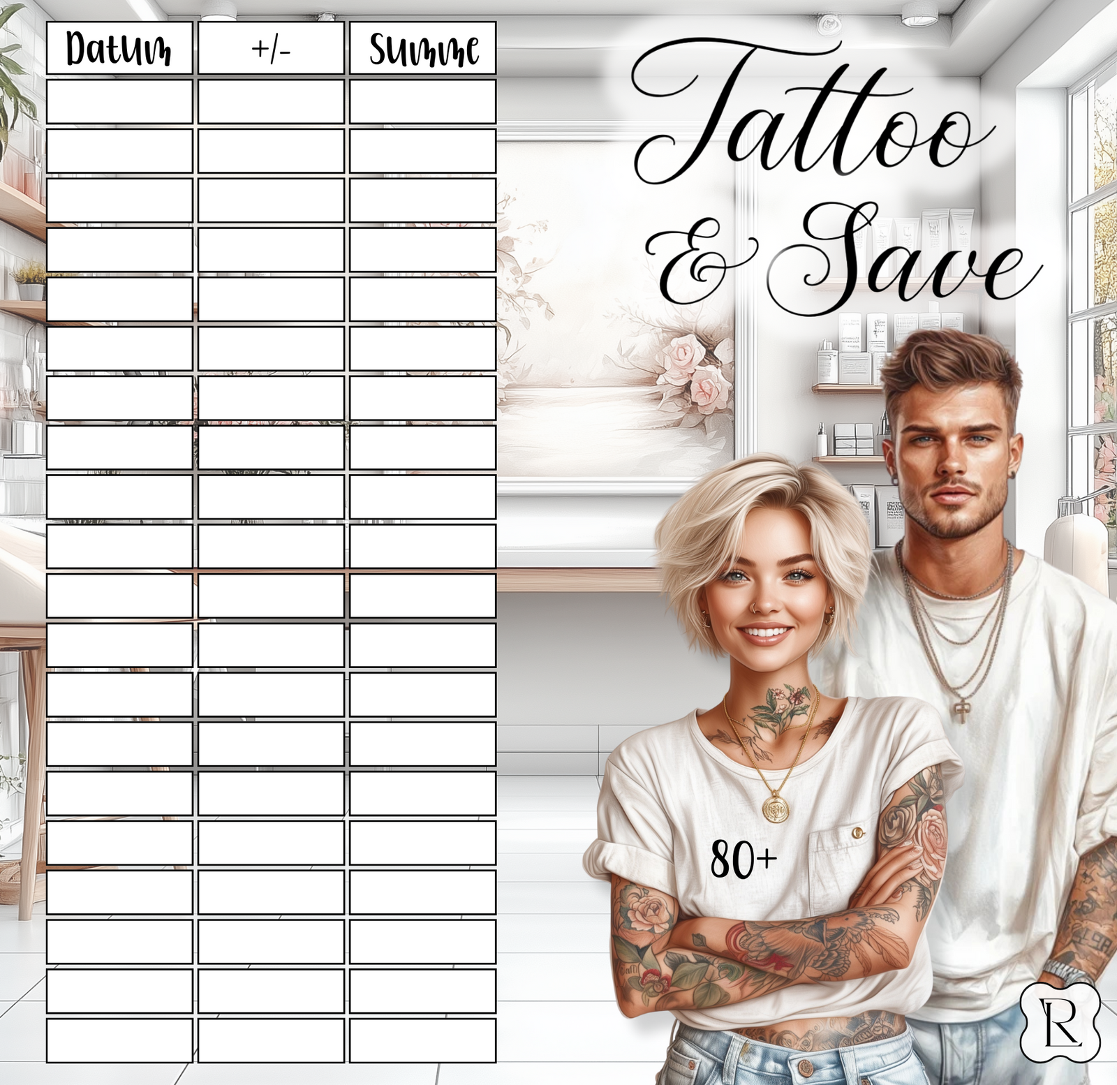 Tattoo & Save - 2er Klappkarte