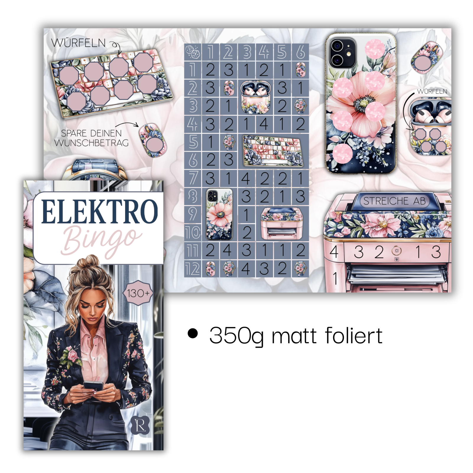 Elektro Bingo - 3er Klappkarte